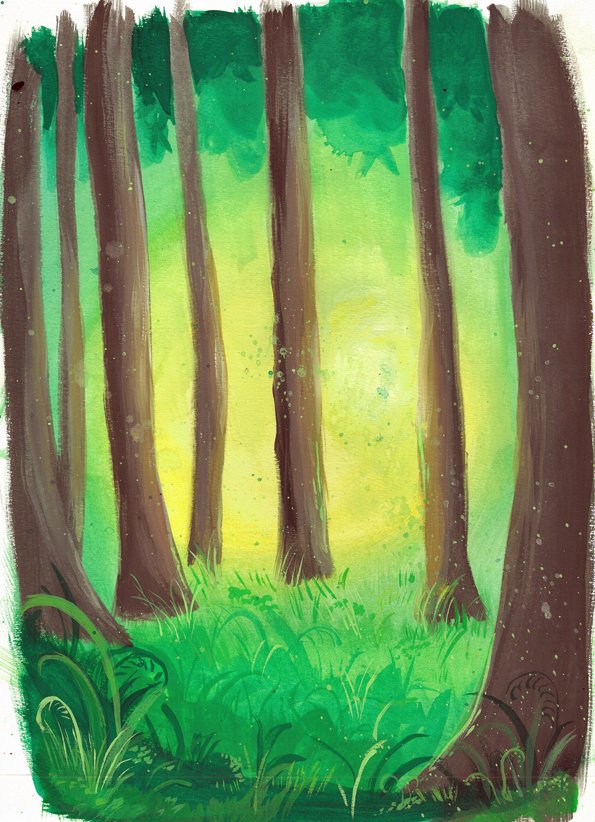 Gouache forest