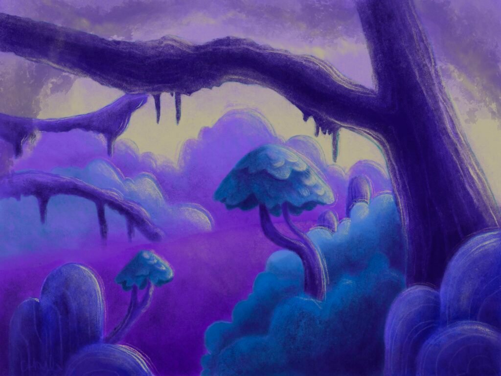 Otherworldly Digital Forest