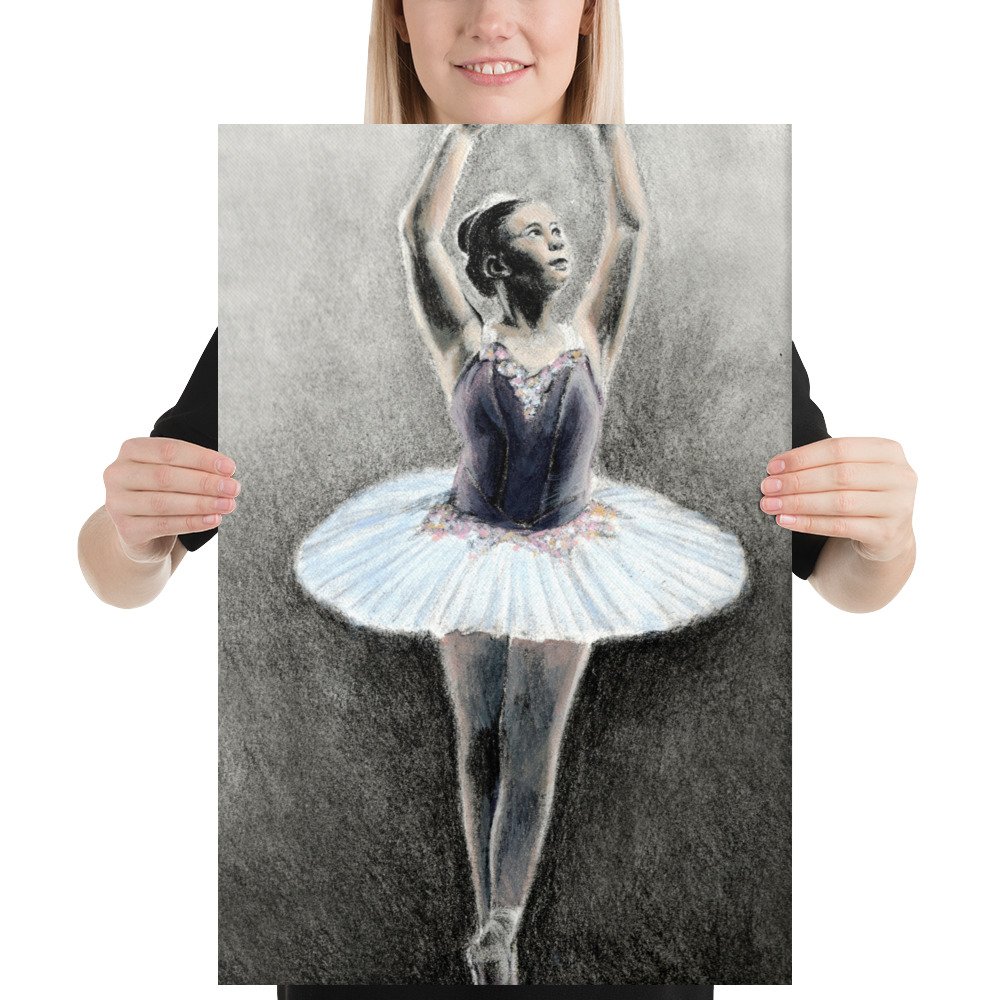 Mixed Media Ballerina Canvas (in)