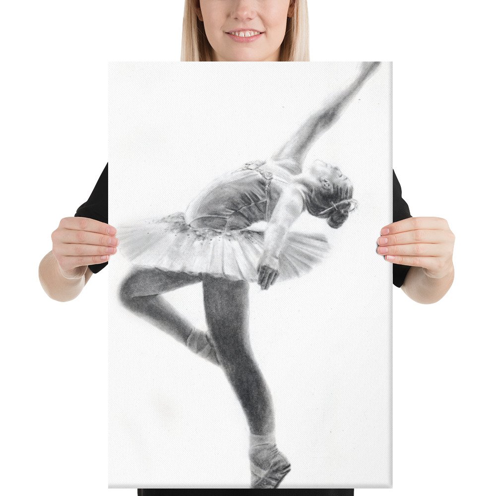 Graphite Ballerina Canvas (in)