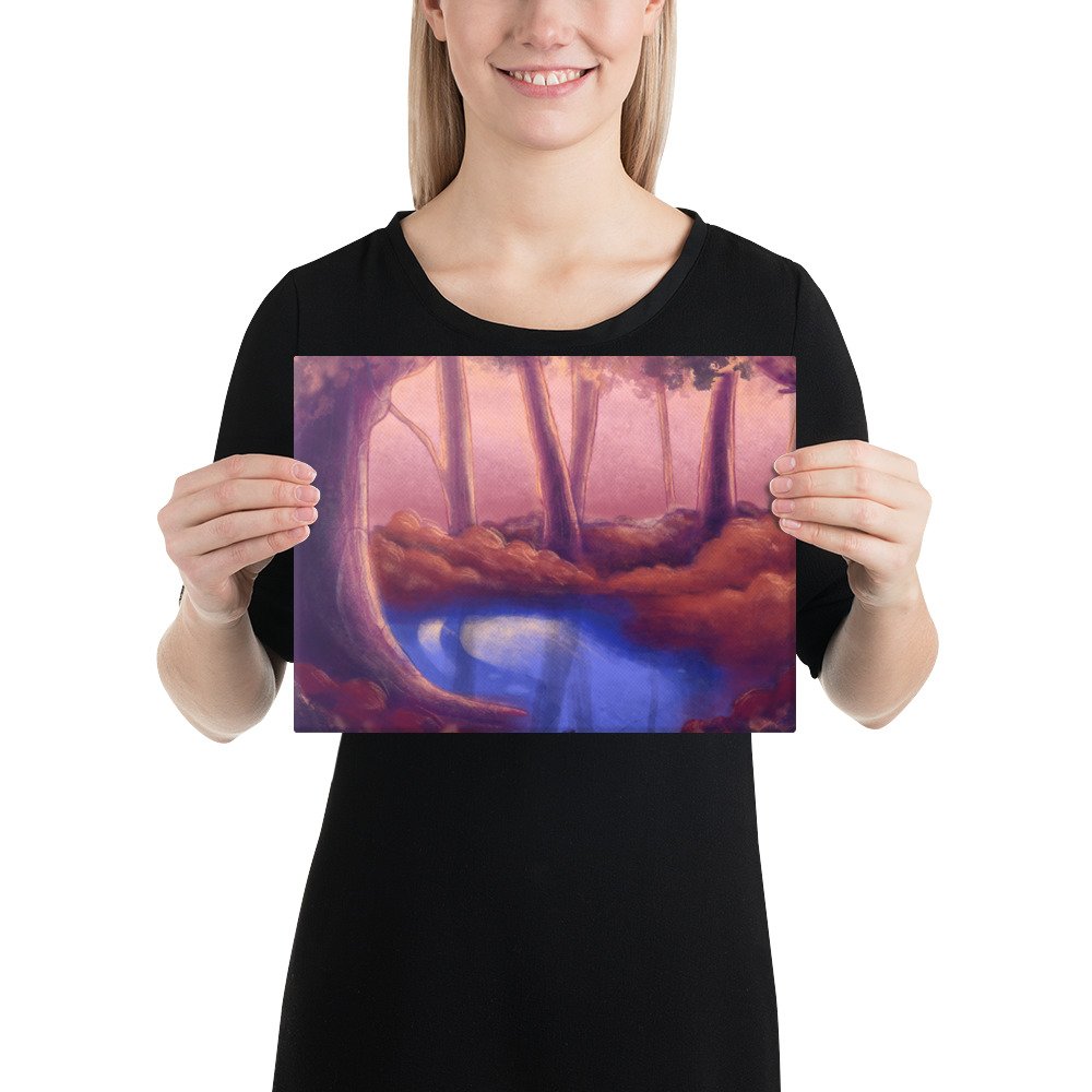 Digital Autumn Forest Canvas (in)