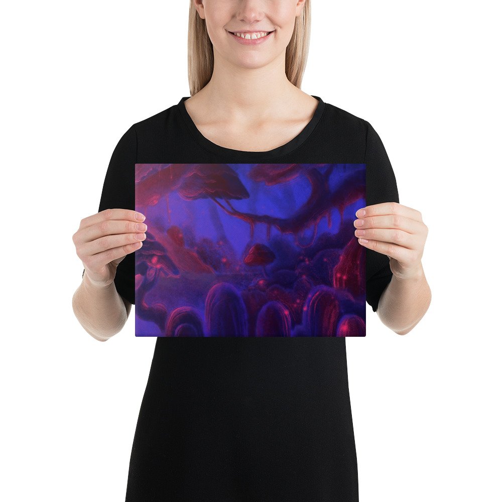 Digital Corrupted Forest Canvas (in)