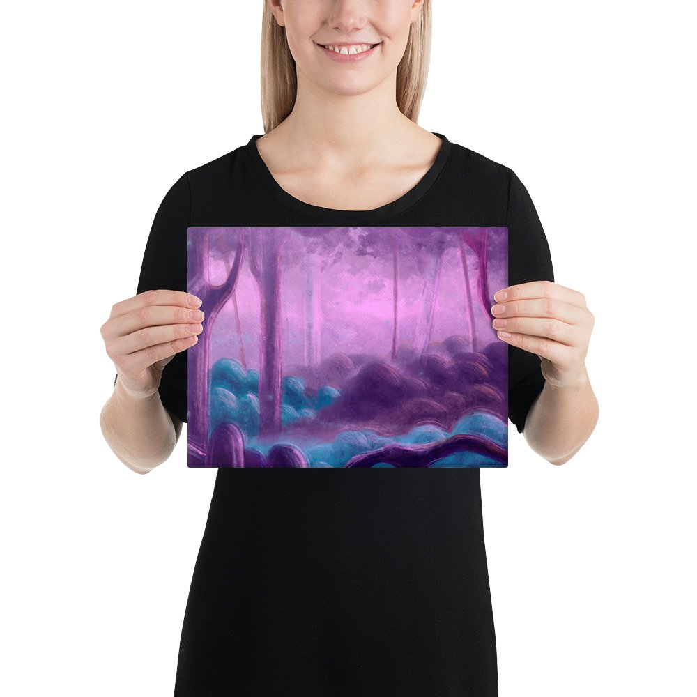 Digital Lavender Forest Canvas (in)
