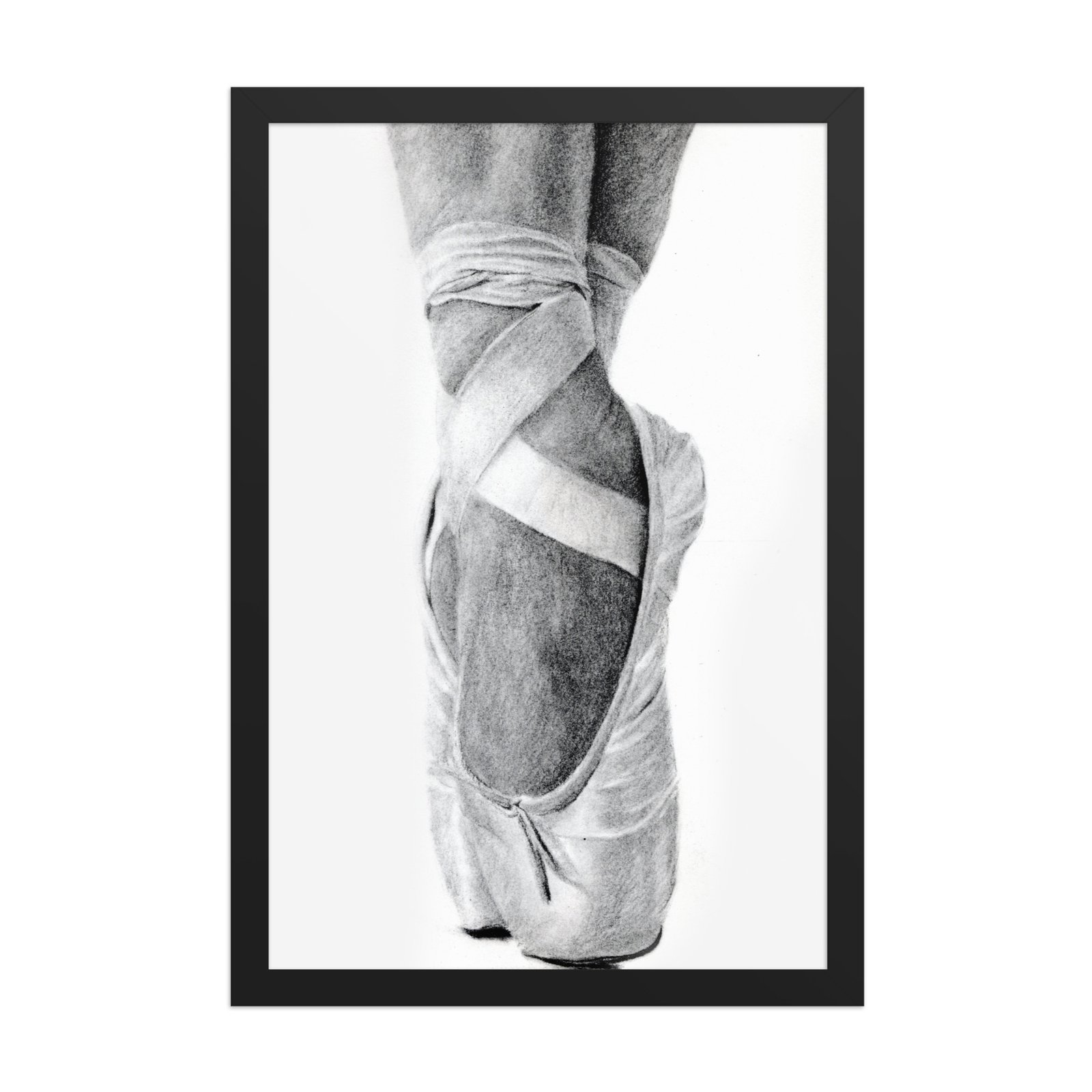 Charcoal En Pointe Framed Poster (in)
