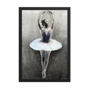 Mixed Media Ballerina Framed Poster (in)