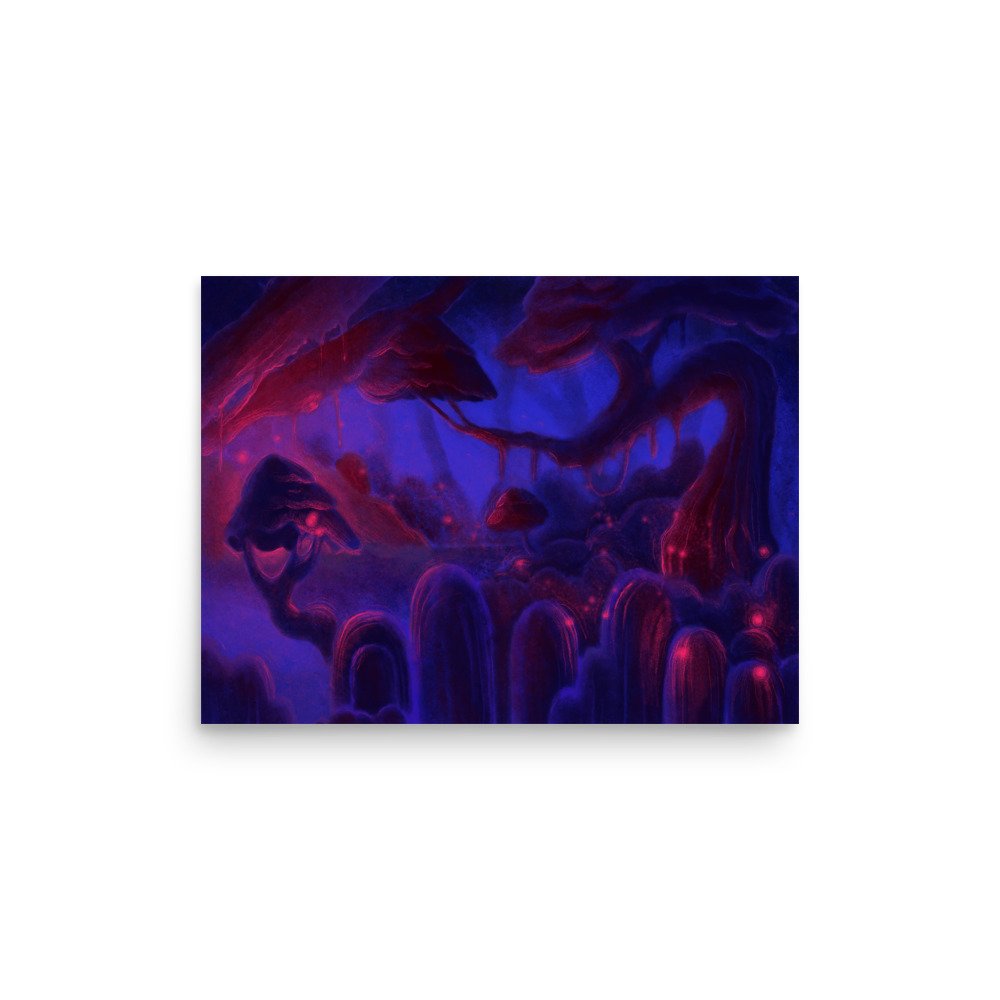 Digital Corrupted Forest Poster (in)