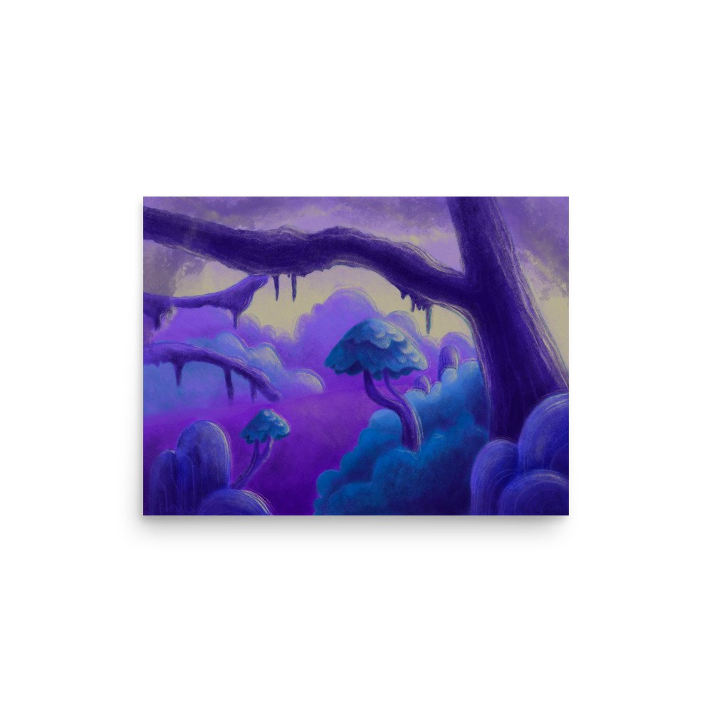 Digital Otherworldly Forest Poster (in)