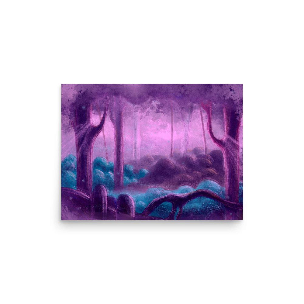 Digital Lavender Forest Poster (in)