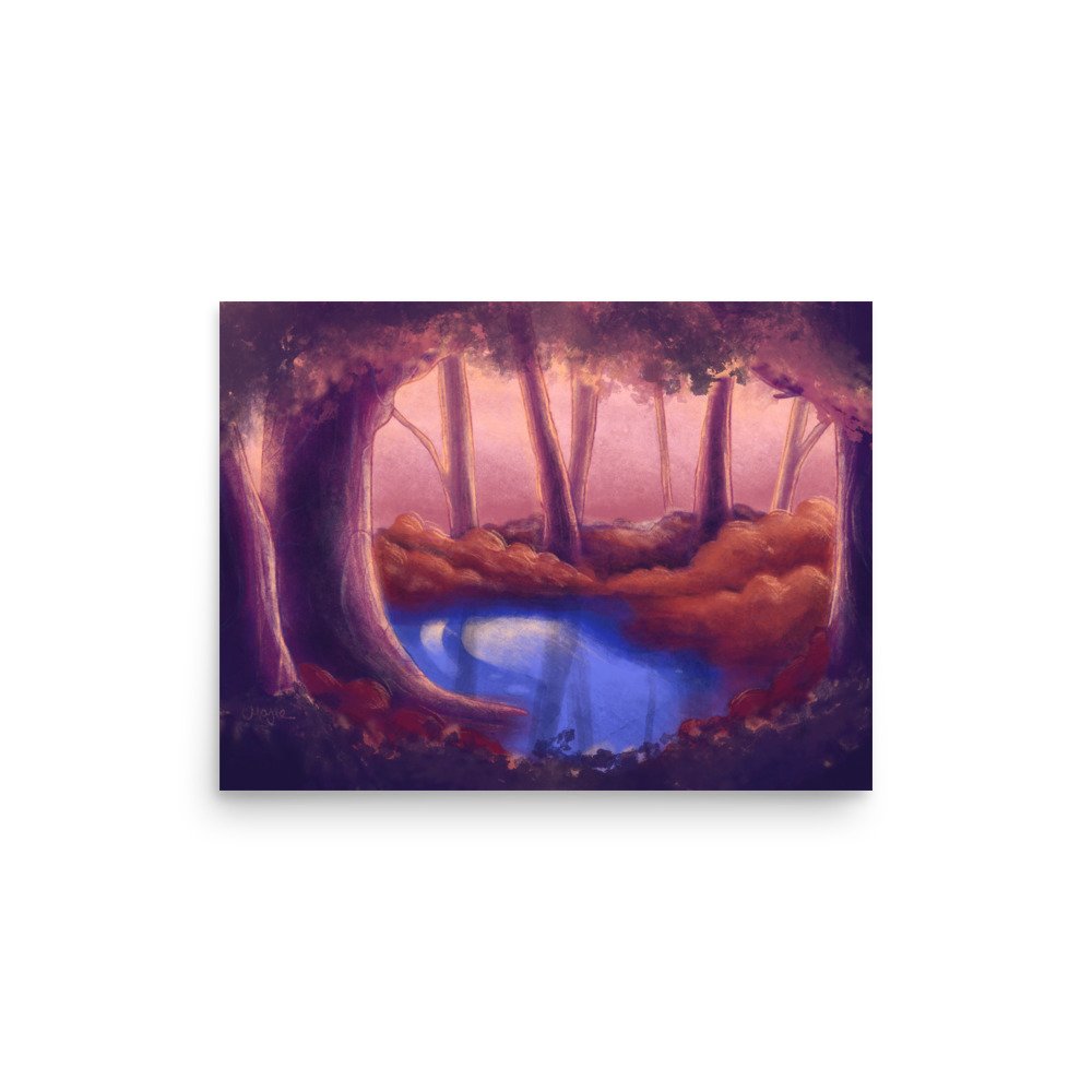 Digital Autumn Forest Poster (in)