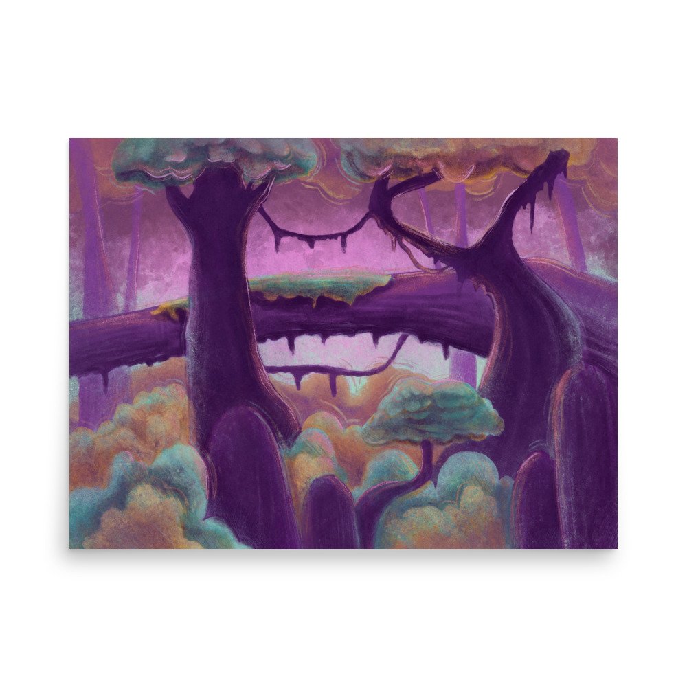 Digital Acidic Forest Poster (in) - Image 2