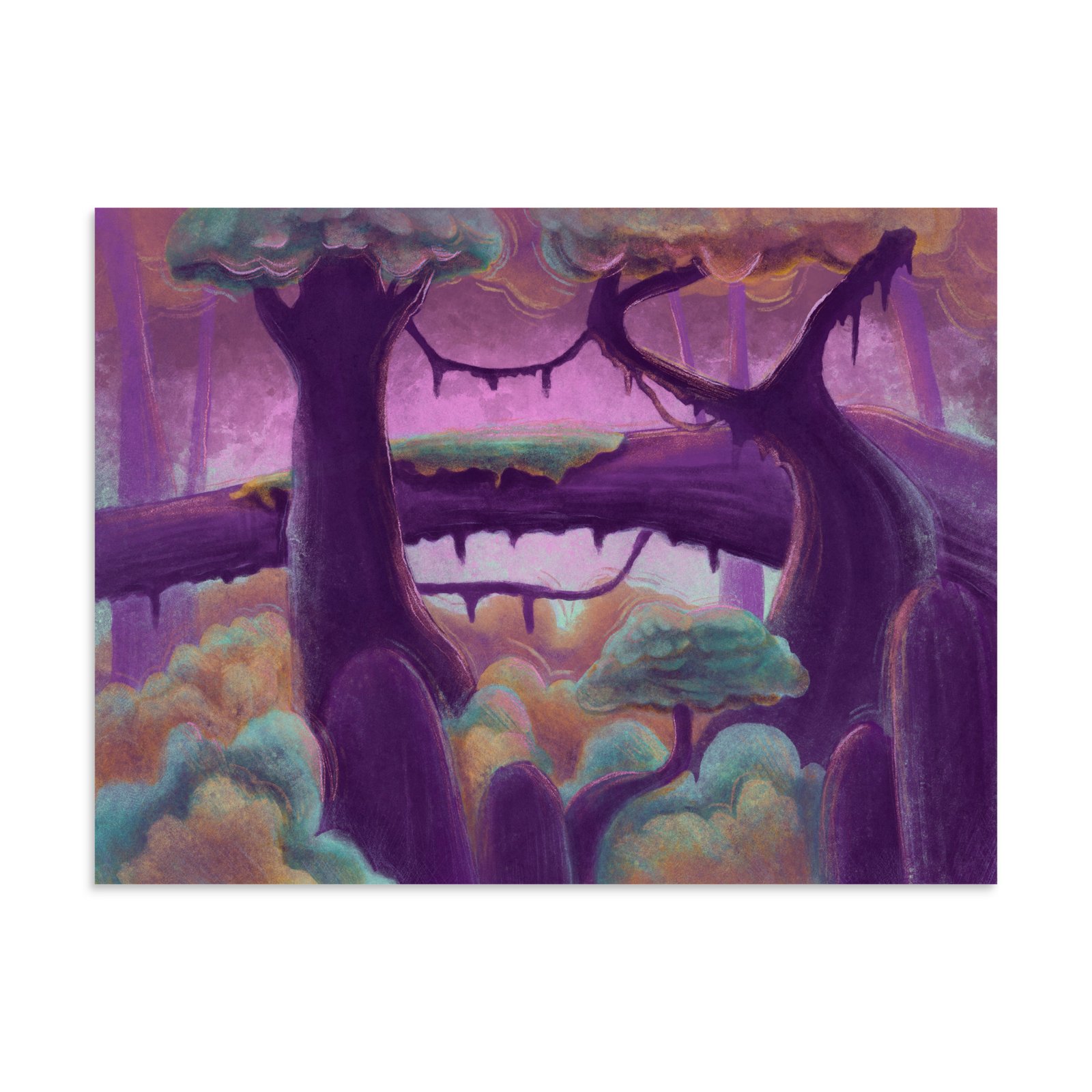 Digital Acidic Forest Poster (in) - Image 3