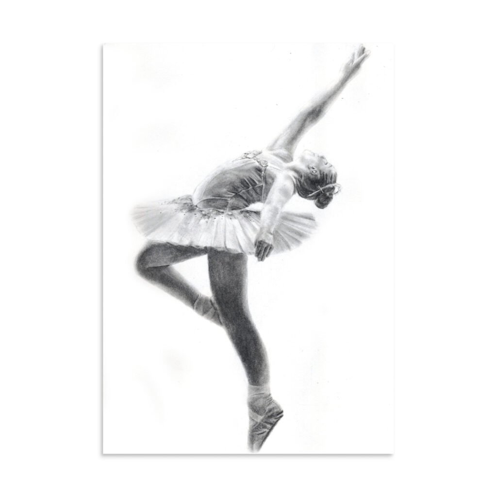 Graphite Ballerina Poster (in)