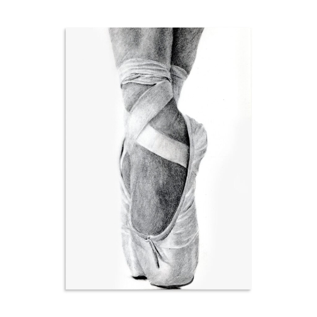 Charcoal En Pointe Poster (in)