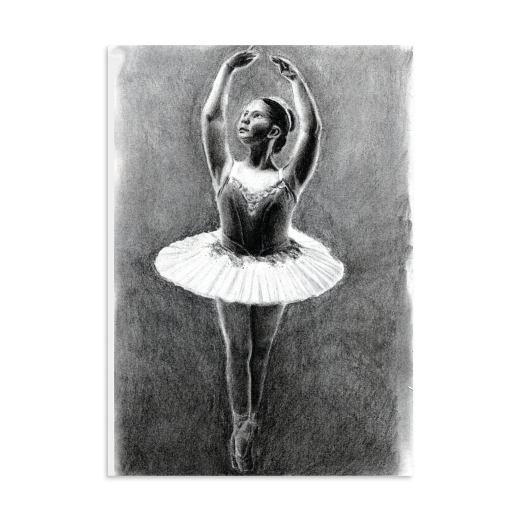 Charcoal Ballerina Poster (in)