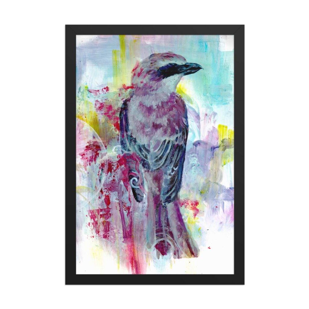 Mixed Media Shrike Framed Poster (in)