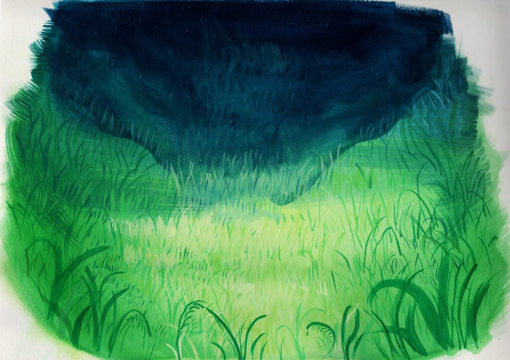 Gouache Encroaching Darkness