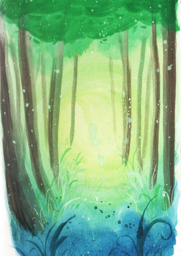 Gouache Lush Forest