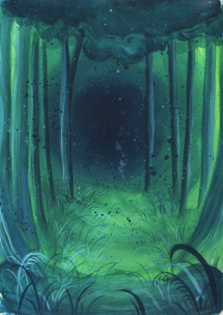 Gouache Gloam Forest